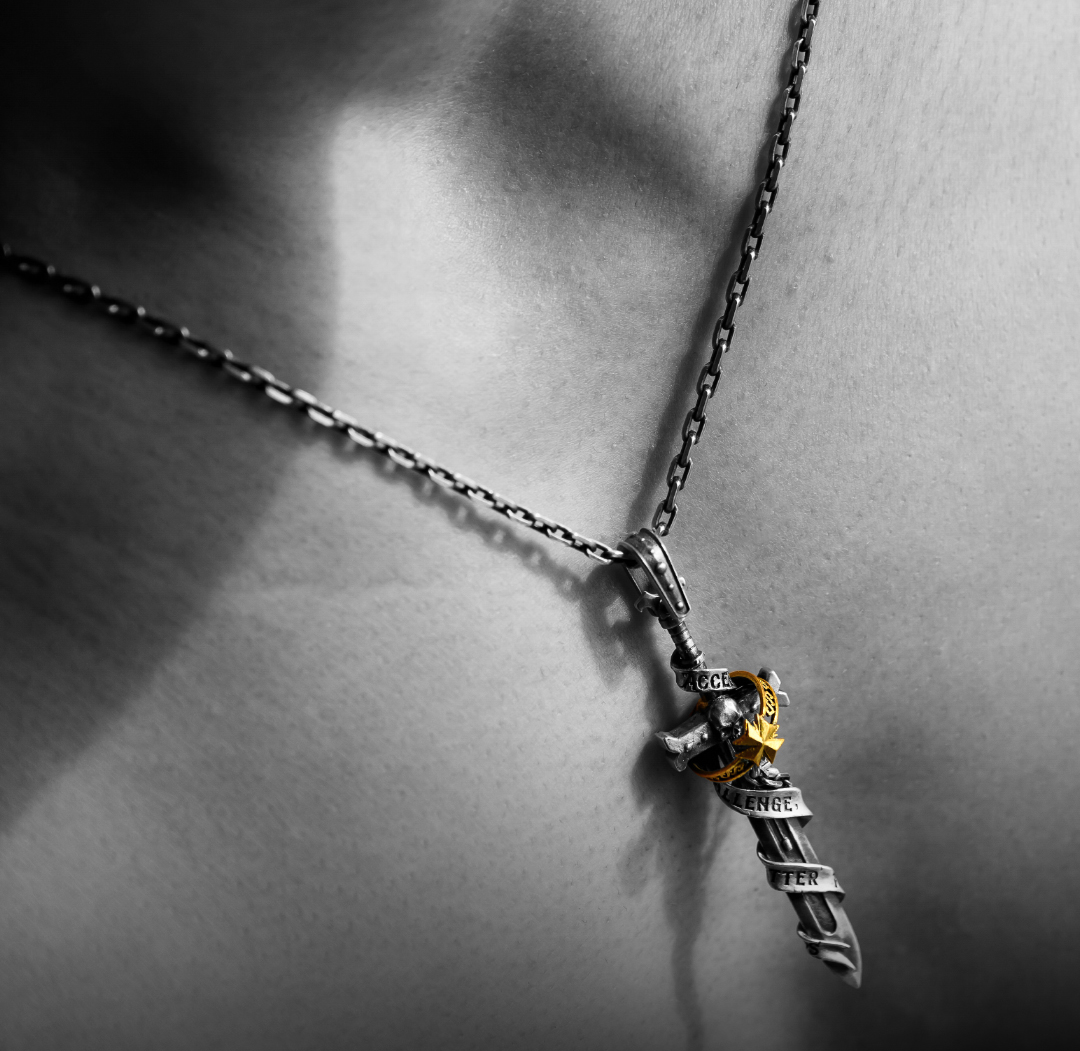 Warmaster’s Black Sword Necklace - Warhammer 40K Inspired