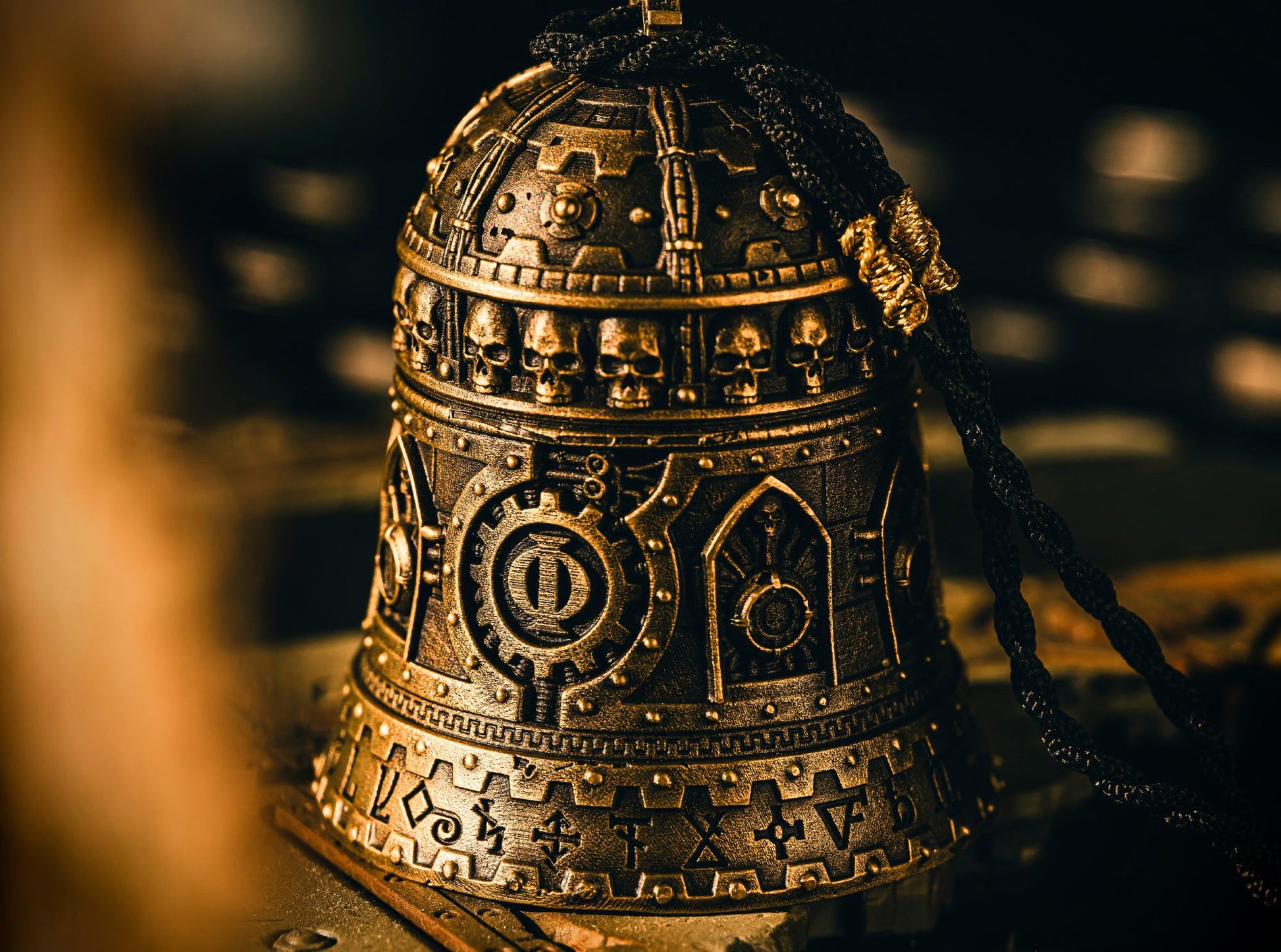 Warhammer 40K Domination Bell of Ominissah Adeptus Mechanicus Copper Pendant