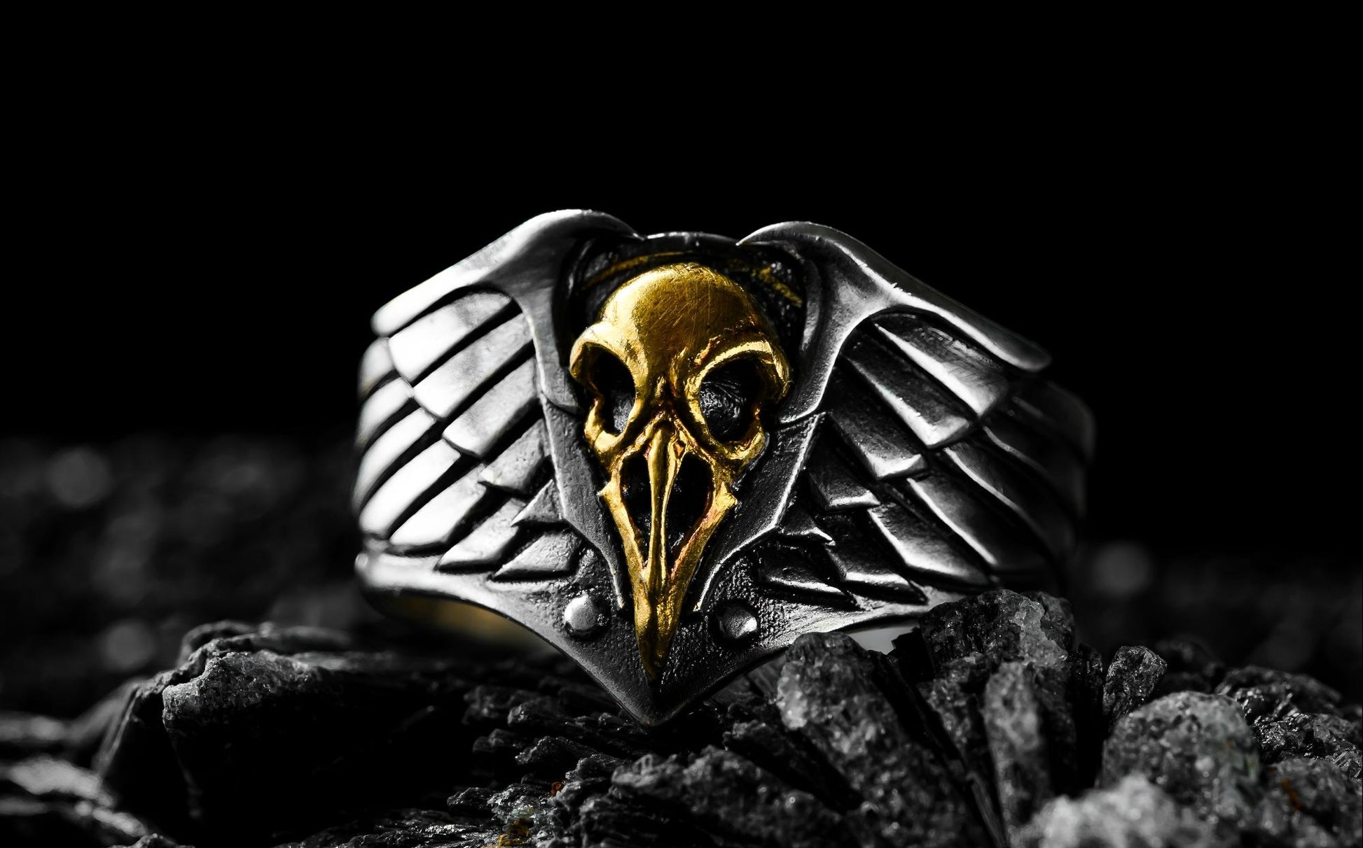 Raven Guard Ring - Warhammer 40K Inspired