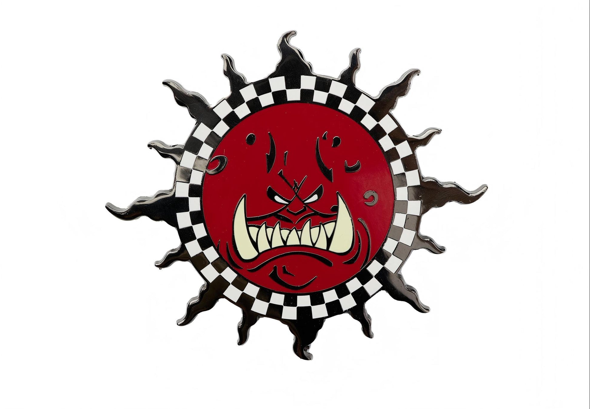 Evil Sunz Clan Car Emblem – Red Means Fast, Loud Means Victory!