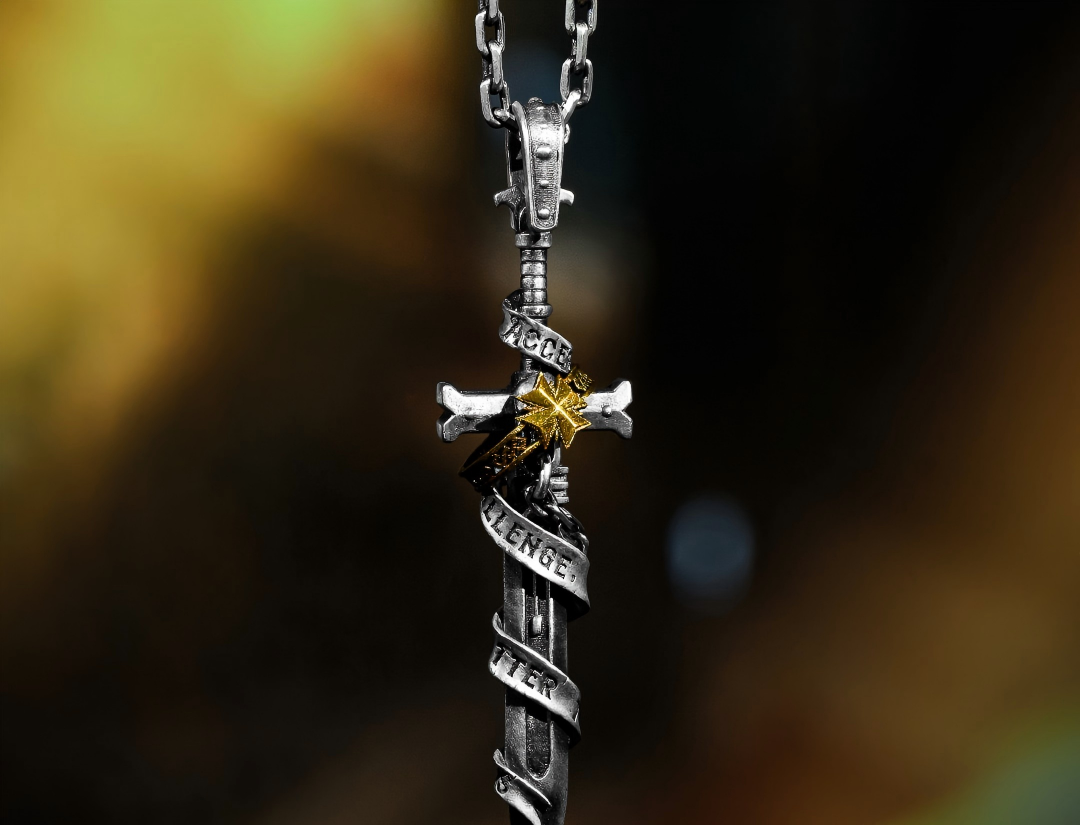 Warmaster’s Black Sword Necklace - Warhammer 40K Inspired