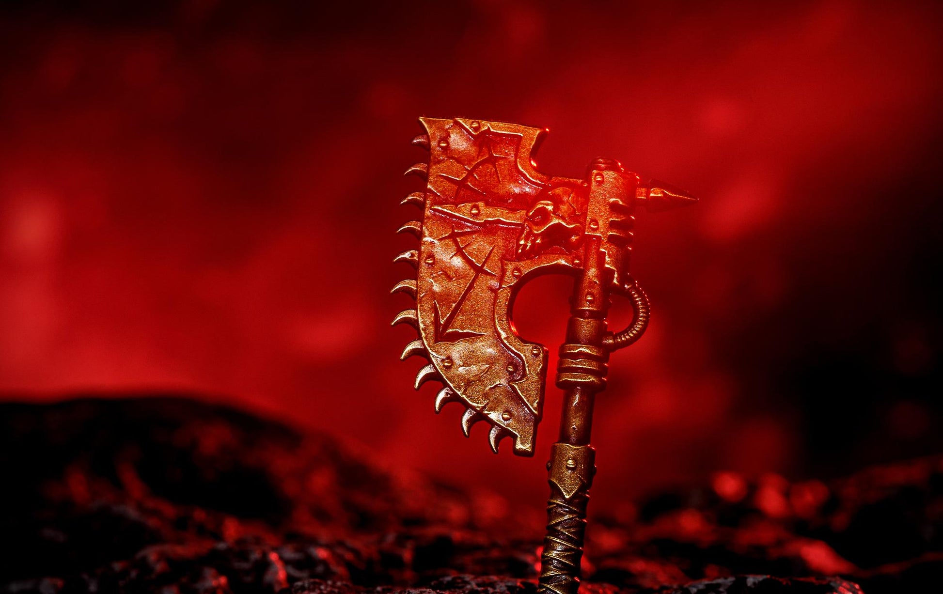 Chaos Chainsaw Keychain - Warhammer 40K Inspired