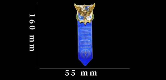 Warhammer 40K-Inspired Unyielding Crusade Honor Badge – Imperial Eagle Ribbon Pin for Loyalist Collectors & Tabletop Fans
