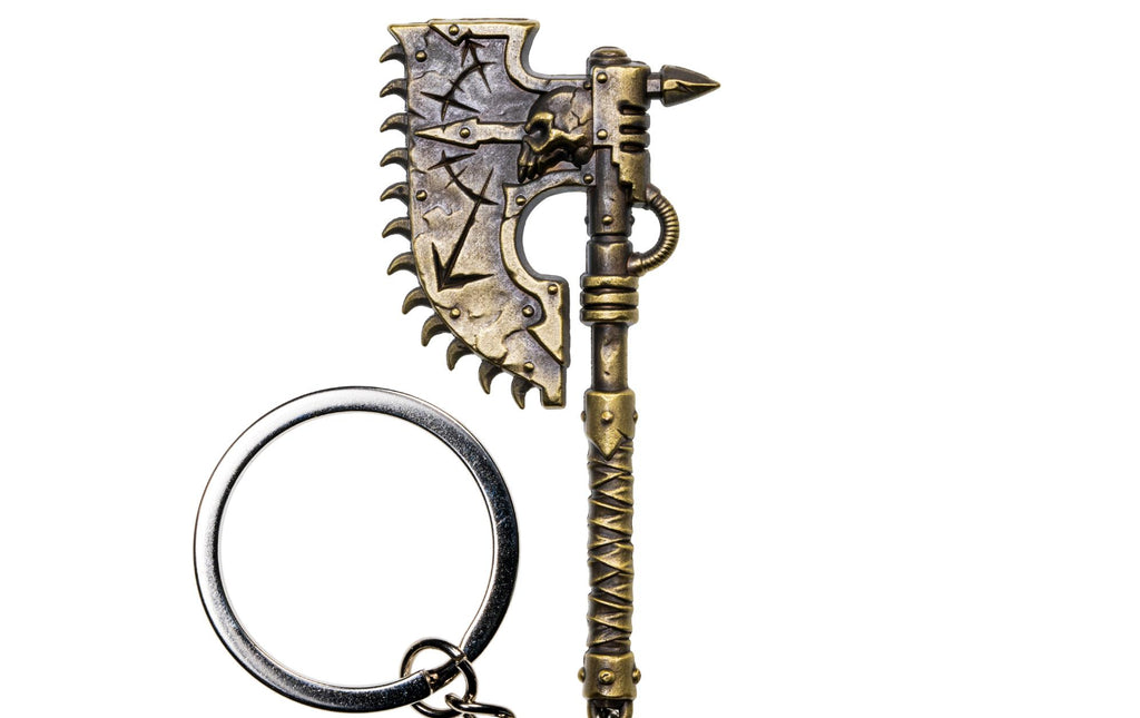 Chaos Chainsaw Keychain - Warhammer 40K Inspired