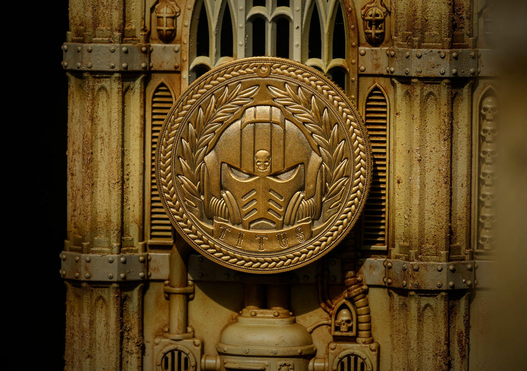 Warhammer 40K Space Marine Commemorative Coin – Captain Titus Exclusive Token, Fan-Made Collectible, Embossed Copper Medallion