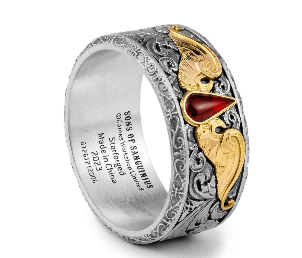 Blood Angels Heraldic Ring – A Warhammer-Inspired Ring of Glory and Sacrifice