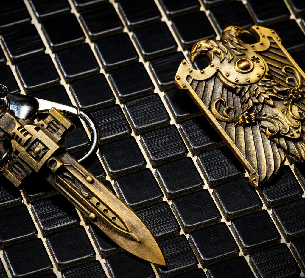 Imperial Guard Weapon Keychain - Warhammer 40K Inspired