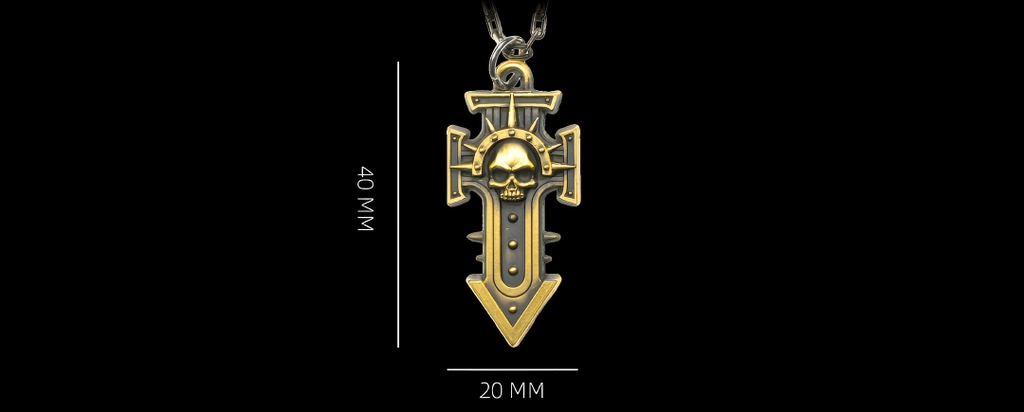 Unyielding Expedition Pendant - Warhammer 40K Inspired