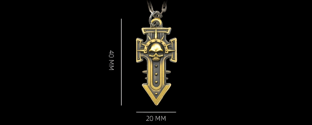 Unyielding Expedition Pendant - Warhammer 40K Inspired