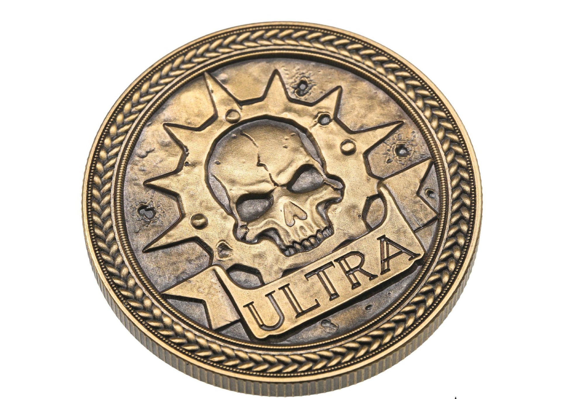 Warhammer 40K Space Marine Commemorative Coin – Captain Titus Exclusive Token, Fan-Made Collectible, Embossed Copper Medallion