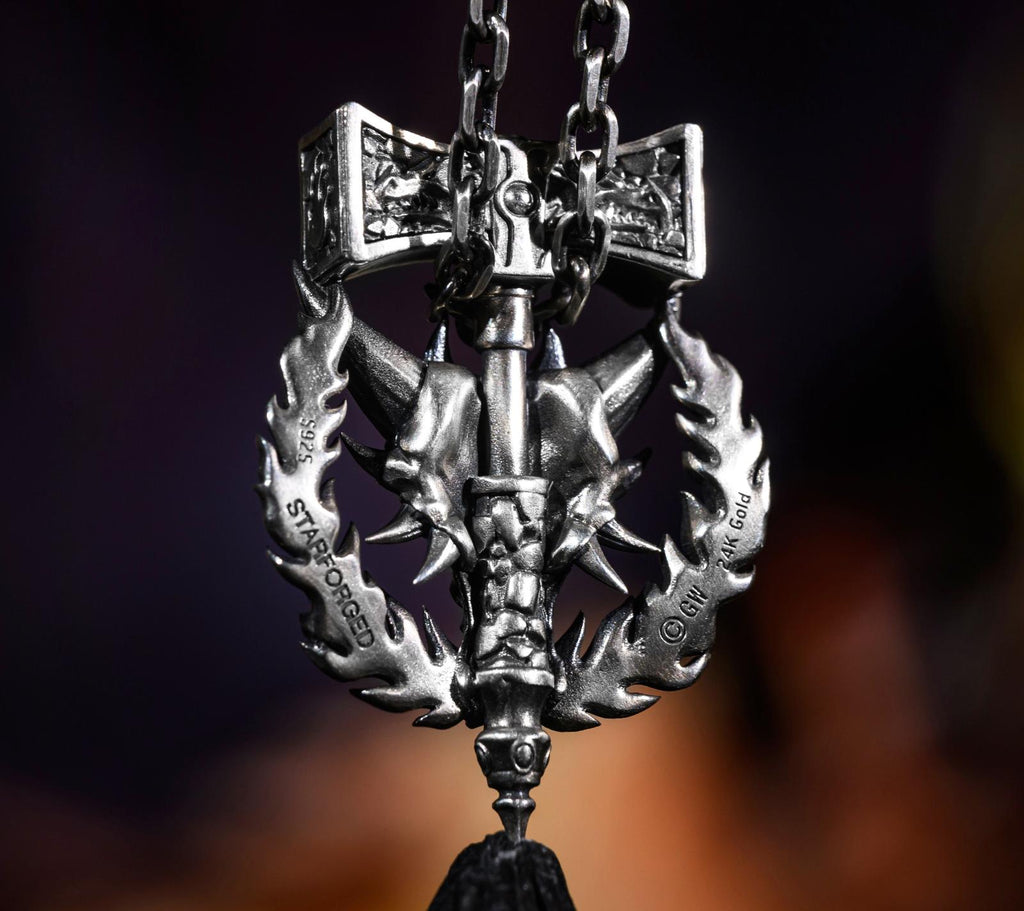 Fire Lizard Pendant Necklace - Warhammer 40K Inspired