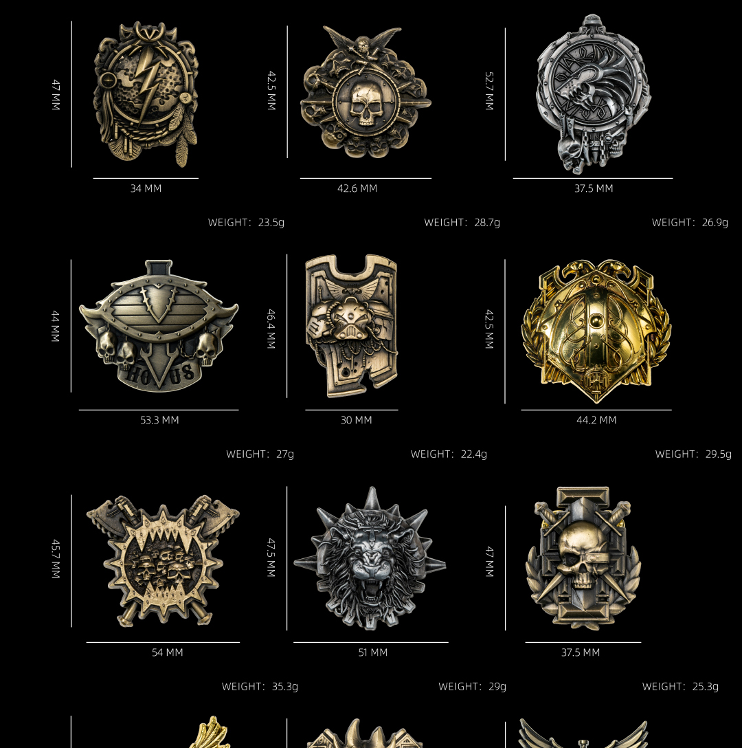 Honor Company Battle Badge – Warhammer-Inspired Service Medallion Pin