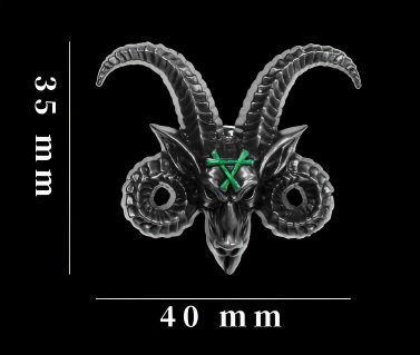 Rat Horn Brooch - Warhammer 40K Inspired