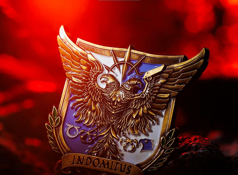 Warhammer 40K-Inspired Unyielding Crusade Honor Badge – Imperial Eagle Ribbon Pin for Loyalist Collectors & Tabletop Fans