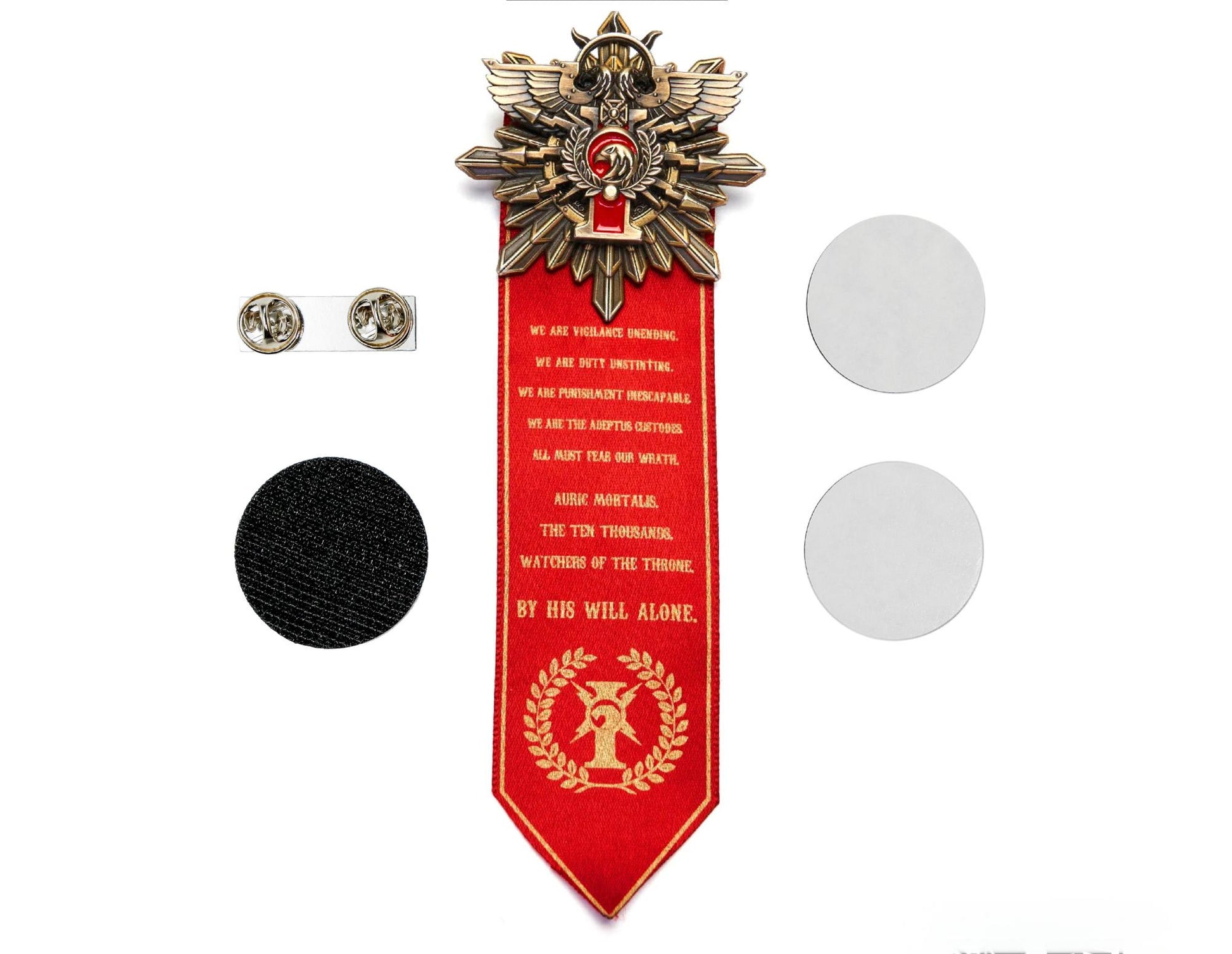 Warhammer 40K Enamel Pin-Adeptus Custodes Bodyguards Badge | Gold Plated Brooch | Astra Miliitarum Fan Gift | Gothic Sci-Fi Pin | 40K Merch