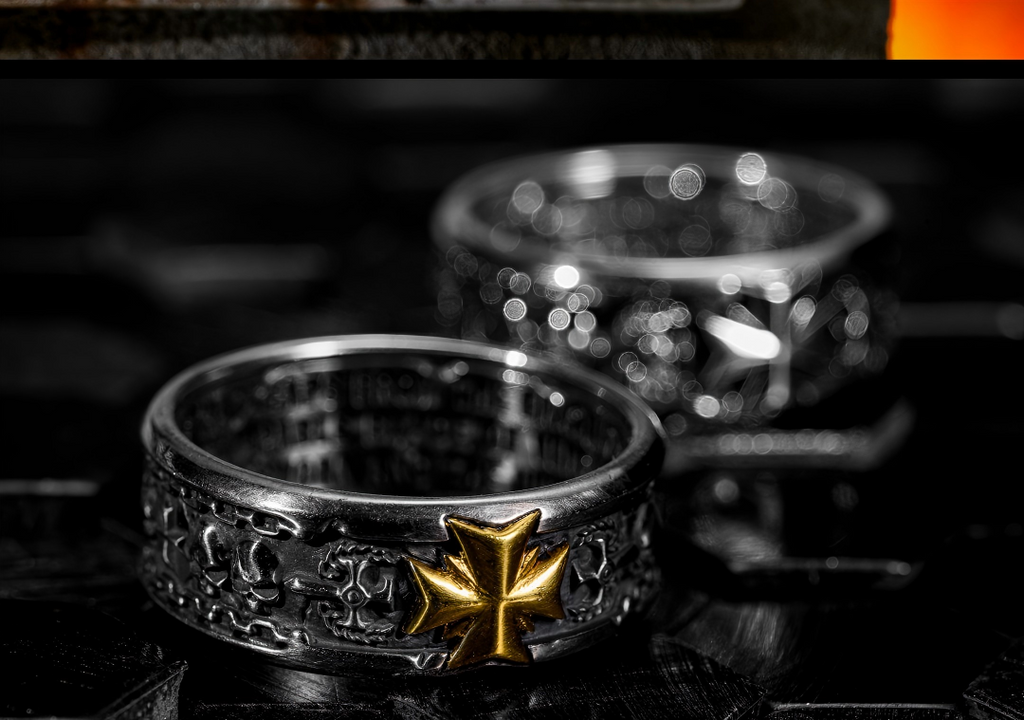 Black Templars Crusade Ring - Warhammer 40K Inspired