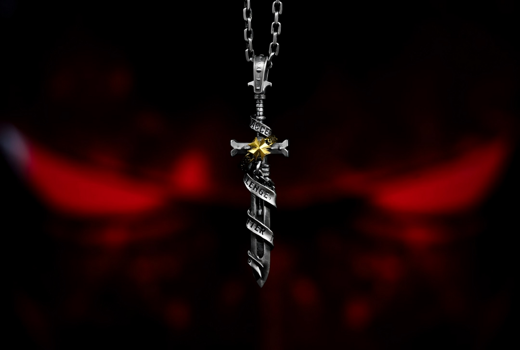 Warmaster’s Black Sword Necklace - Warhammer 40K Inspired