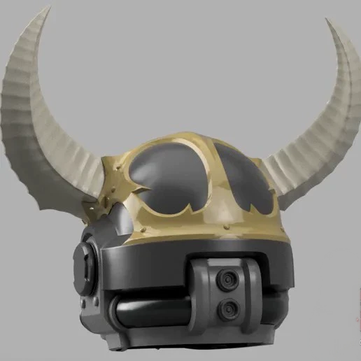 Dreadhorn Chaos Helm – Daemonic Skull Helmet Display Prop