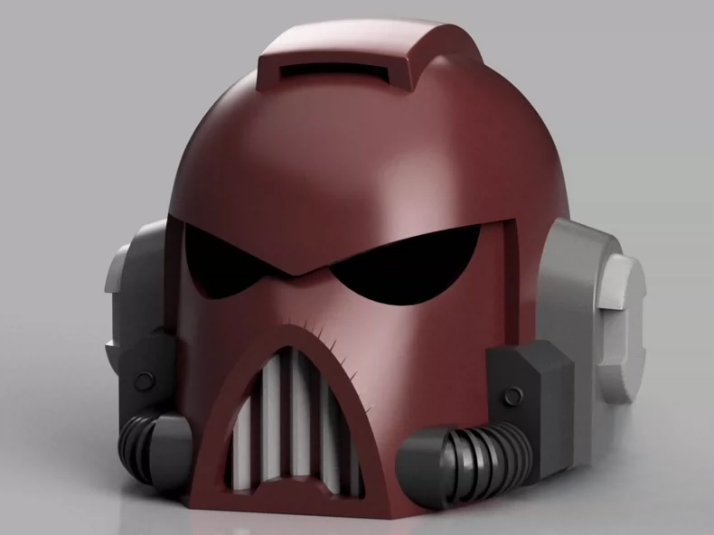 Bloodforged Helm – Warhammer 40K Inspired Crimson Tactical Helmet