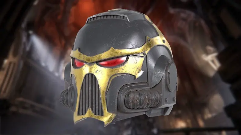 Grey Crusader Helm – Warhammer 40K Inspired Inquisitorial Knight Mask with Gothic Respirator Design