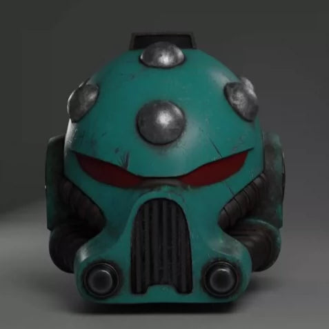Warhammer 40K-Inspired Iron-Tech Helmet – Chaos Siege Veteran Style Cosplay Prop