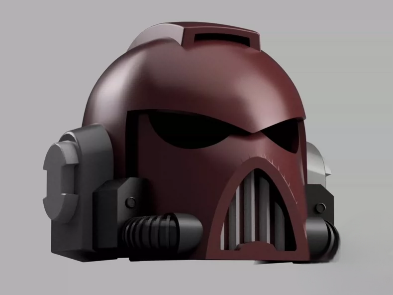 Bloodforged Helm – Warhammer 40K Inspired Crimson Tactical Helmet