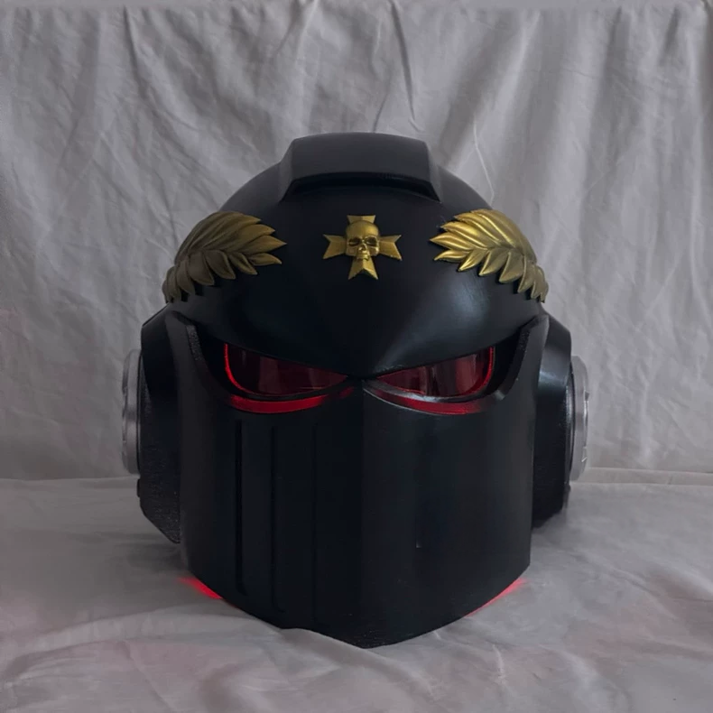 Black Templar Crusader Helmet – Warhammer 40K Inspired Gothic Armor Cosplay Helm