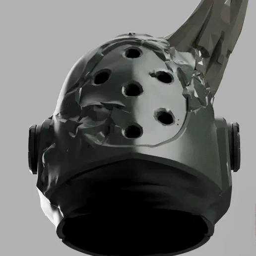 Corrupted Plague Helm – Decay Touched Warrior Helmet Display Prop