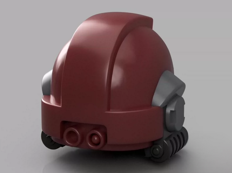 Iron Wrath Tactical Helm – Warhammer 40K Inspired Red Armor Helmet