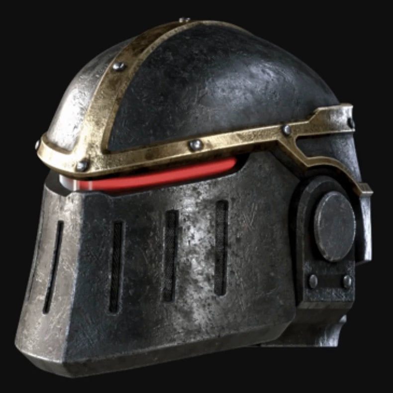 Warhammer 40K Inspired Industrial Combat Helmet – Imperial Forge Worker / Tech Guard Style Cosplay Prop