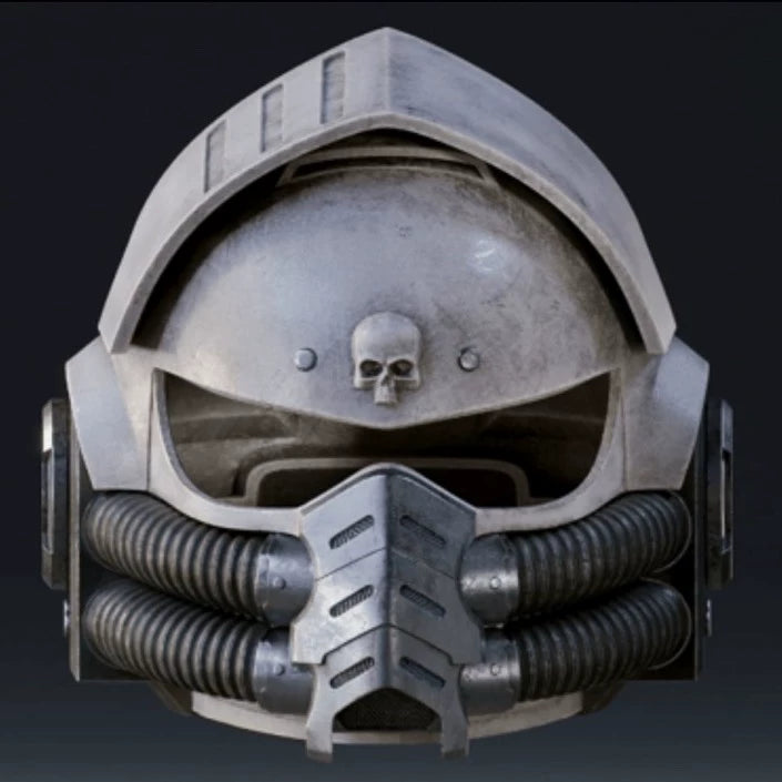 Warhammer 40K Inspired Techmarine/Iron Hands Helmet – Grimdark Mechanized Cosplay Armor Prop
