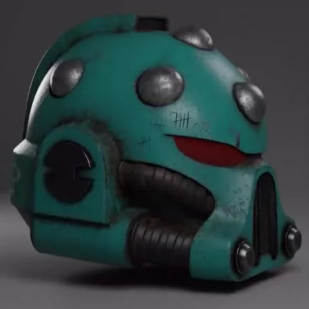 Warhammer 40K-Inspired Iron-Tech Helmet – Chaos Siege Veteran Style Cosplay Prop