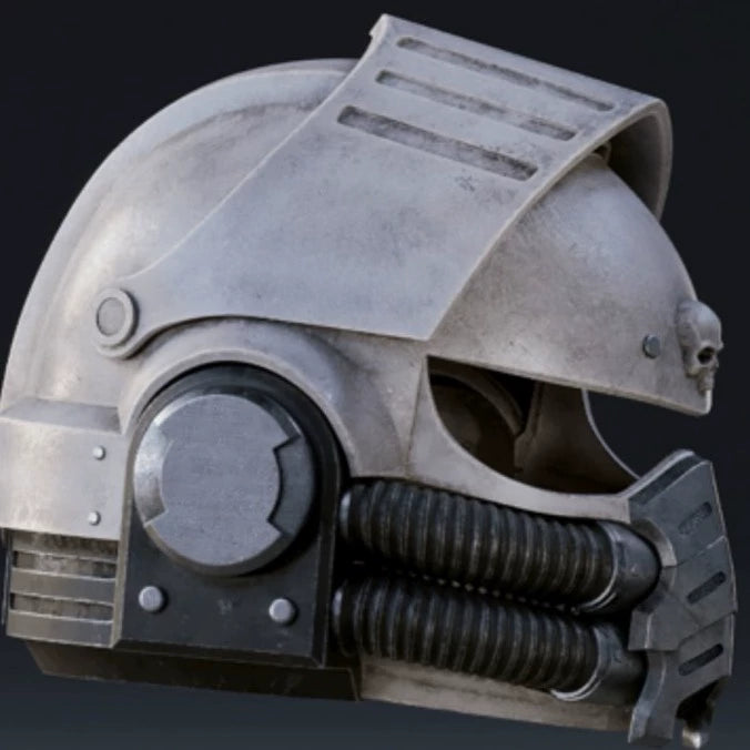 Warhammer 40K Inspired Techmarine/Iron Hands Helmet – Grimdark Mechanized Cosplay Armor Prop