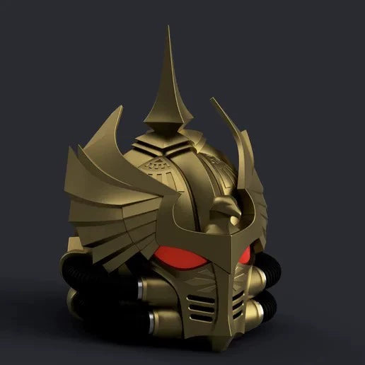 Golden Custodian Helm – Warhammer-Inspired Imperial Elite Helmet