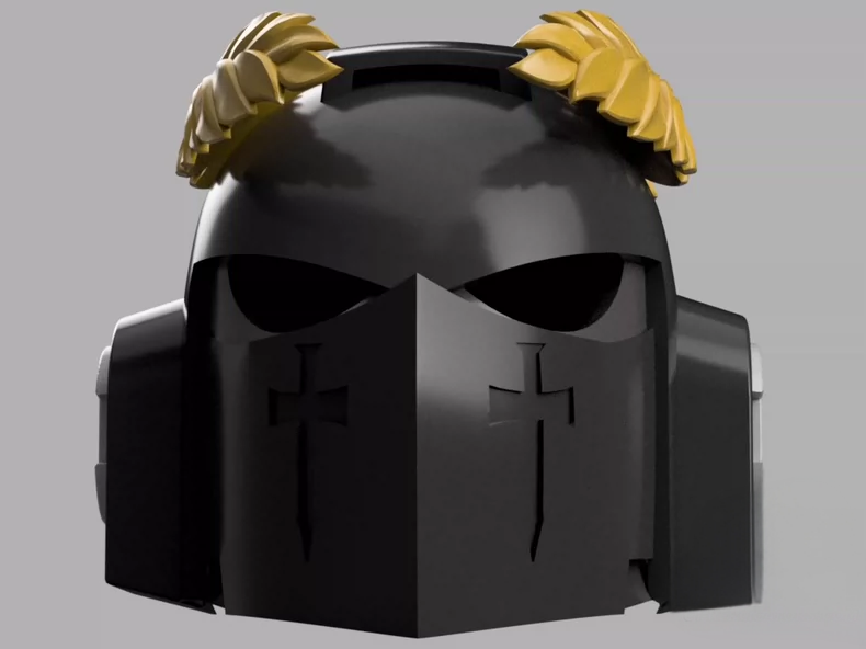 Laurel Crusader Helmet – Gothic Paladin Black Armor Collectible