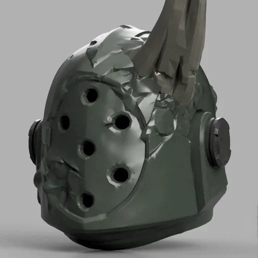 Corrupted Plague Helm – Decay Touched Warrior Helmet Display Prop