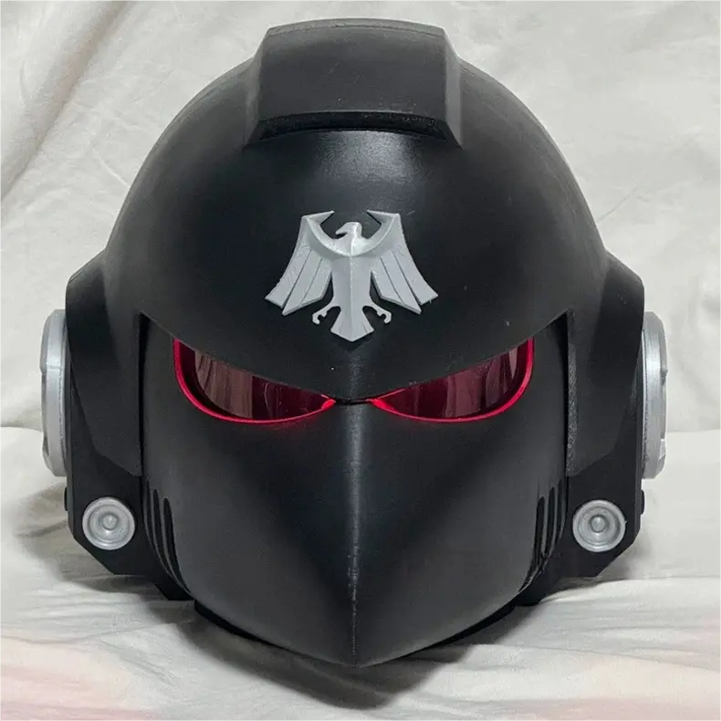 Warhammer 40K Inspired Black Templar Helmet – Primaris Space Marine Cosplay Armor Prop