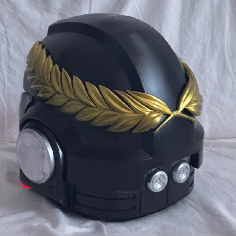 Black Templar Crusader Helmet – Warhammer 40K Inspired Gothic Armor Cosplay Helm