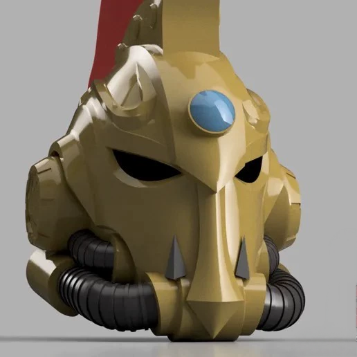 Celestial Sentinal Helm – Warhammer-Inspired Eldritch Warrior Mask