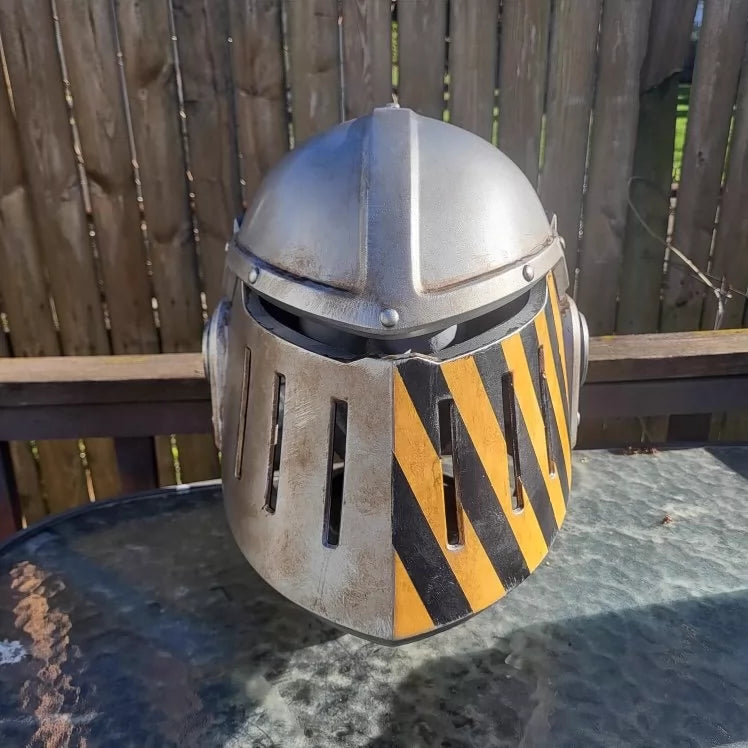 Warhammer 40K Inspired Industrial Combat Helmet – Imperial Forge Worker / Tech Guard Style Cosplay Prop