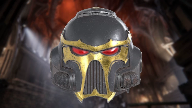 Grey Crusader Helm – Warhammer 40K Inspired Inquisitorial Knight Mask with Gothic Respirator Design