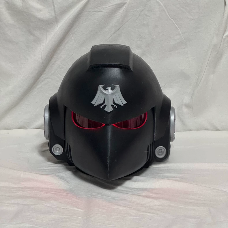 Warhammer 40K Inspired Black Templar Helmet – Primaris Space Marine Cosplay Armor Prop