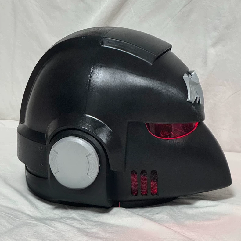 Warhammer 40K Inspired Black Templar Helmet – Primaris Space Marine Cosplay Armor Prop