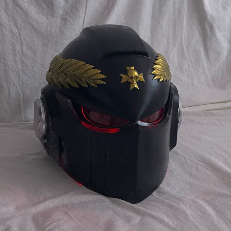 Black Templar Crusader Helmet – Warhammer 40K Inspired Gothic Armor Cosplay Helm
