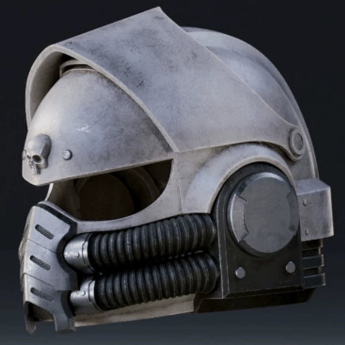Warhammer 40K Inspired Techmarine/Iron Hands Helmet – Grimdark Mechanized Cosplay Armor Prop