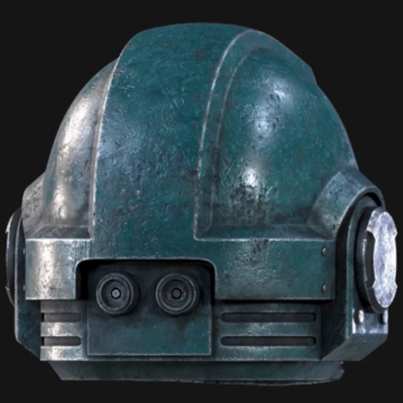 Warhammer 40K Inspired Chaos Tech Marine Helmet – Grimdark Sci-Fi Armor Cosplay Prop