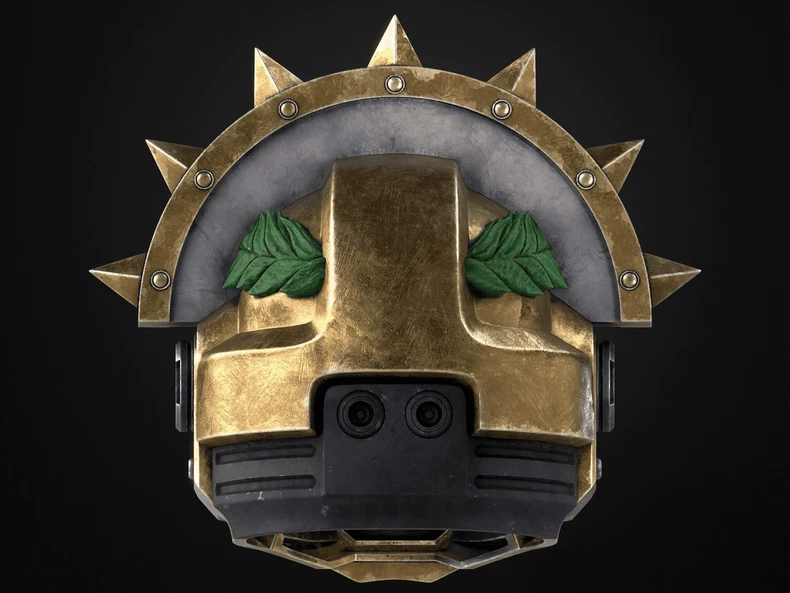 Imperial Glory Helm – Golden Laurel Crown Helmet Inspired by Warhammer 40K
