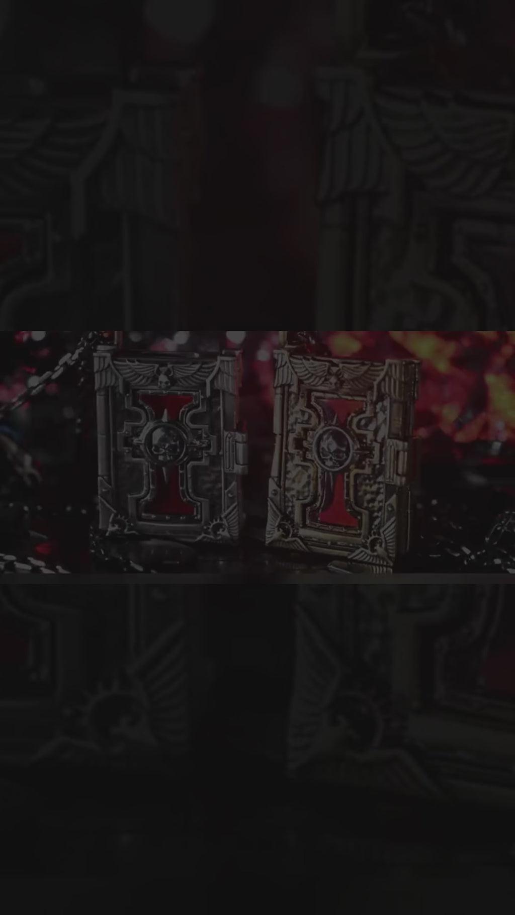 Warhammer 40K Imperial Court of Judgement  Inquisition Pendant- Brass Book of Saint Codex with Removable Seal |Warhammer Jewelry | Gothic Locket Necklace