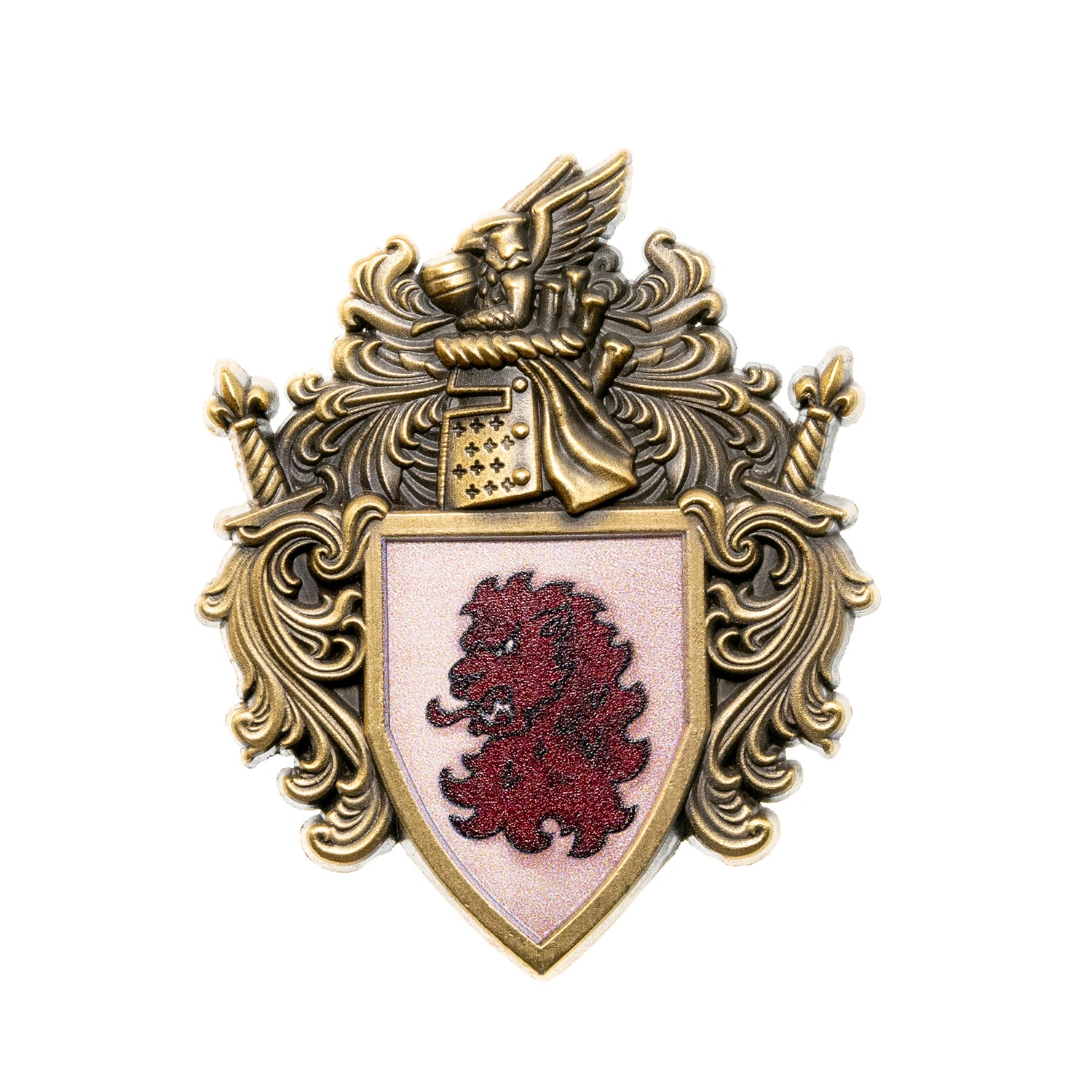 Order of the Argent Shroud Knight's Shield Brooch - Warhammer 40K Inspired