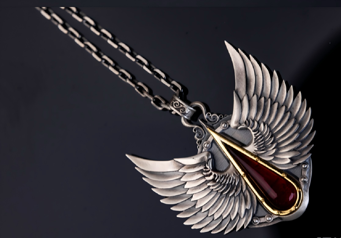 Blood Angelic Wings Pendant – A Warhammer-Inspired Relic of Grace and Sacrifice